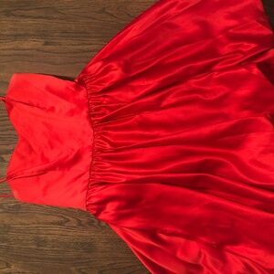 Jules and Celo Red short dress with bubble skirt